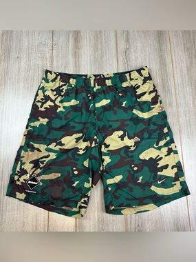 Nike FC The Real Bristol Soccer Shorts 2XL XXL Green Camo Stars *stains